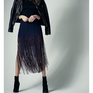 Free People Candela Aubrie Fringe Skirt